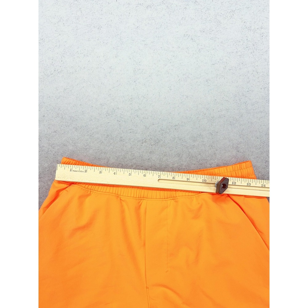 Lululemon Pace Breaker Shorts Mens Medium Orange Lined Athletic 7" LM7APKS - Picture 3 of 11